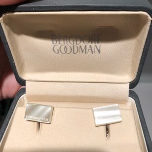 HUGO BOSS MEN’S CUFFLINKS MOTHER-OF-PEARL